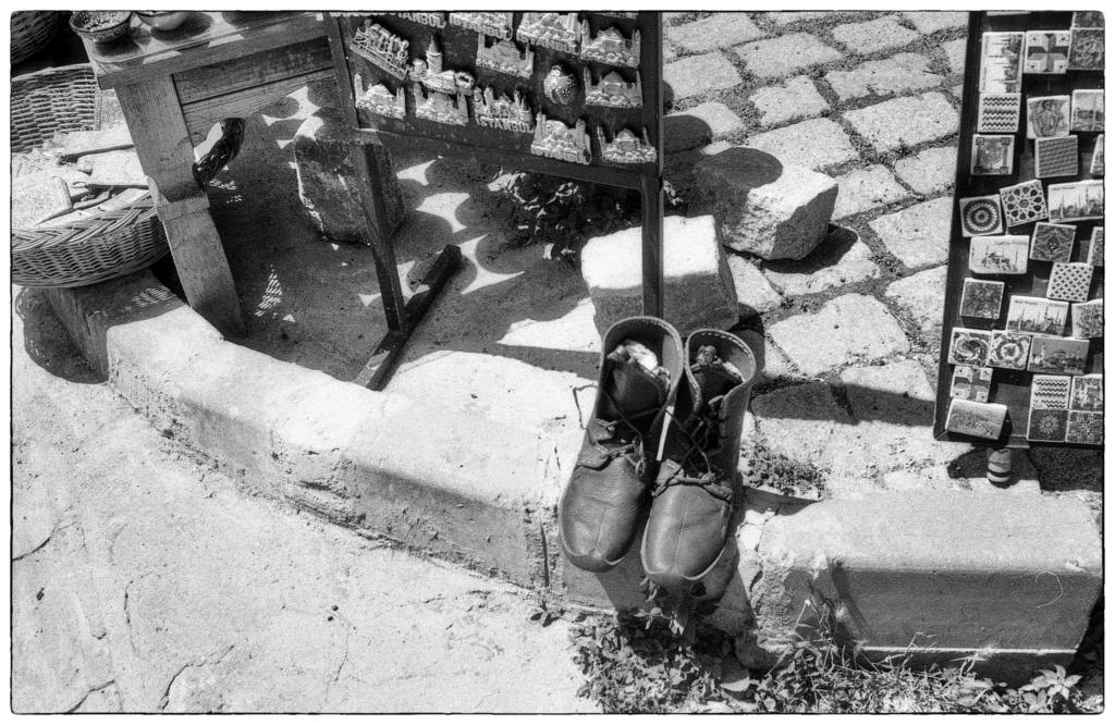 Boots at a kerbside stall, Istanbul