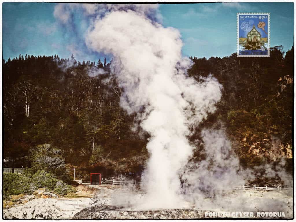postcards from the north island pohutu geyser