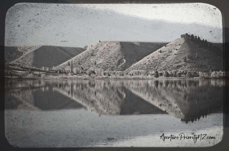pyramids over lake dunstan