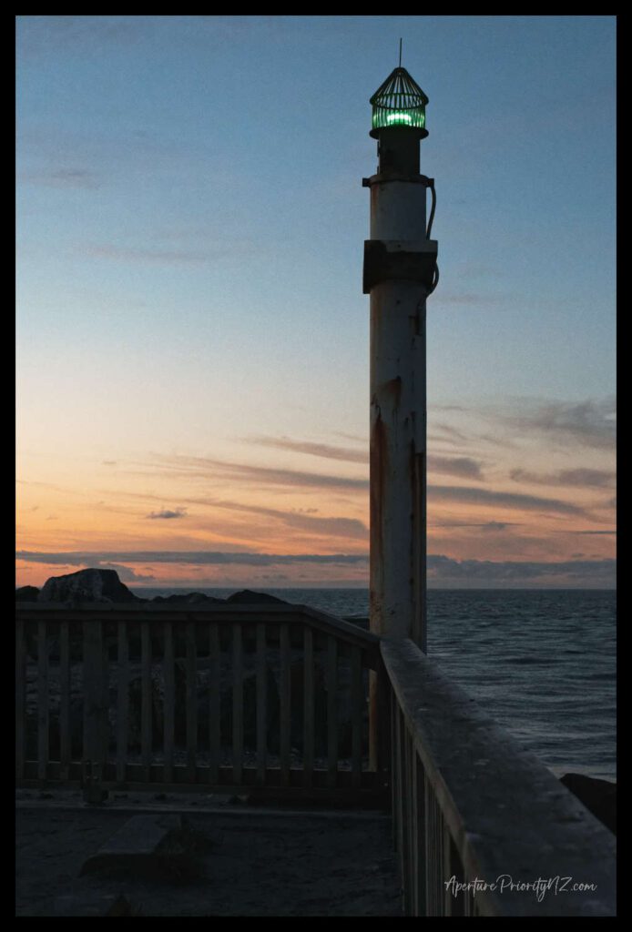 Beacon on Blaketown breakwater, Greymouth